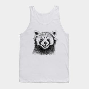 Red Panda Print Tank Top